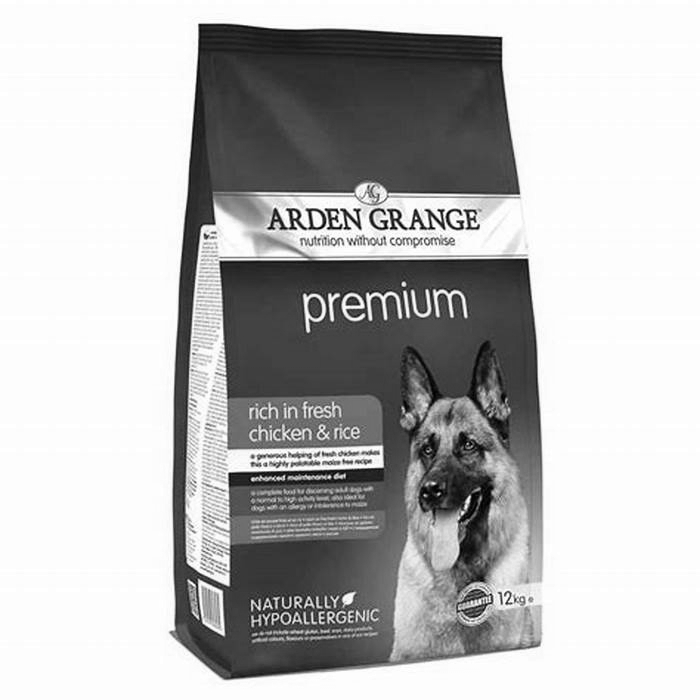 How much fibre is in arden grange dog food?