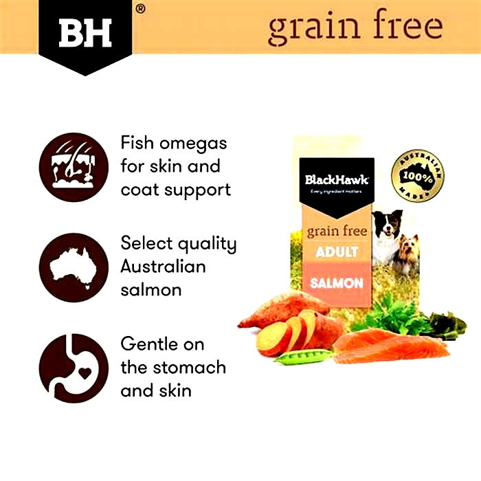 What are the ingredients in Black Hawk salmon?