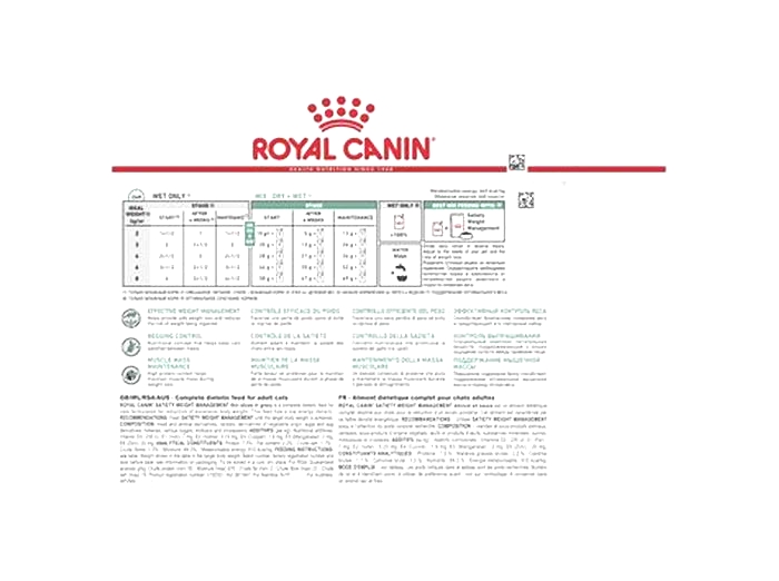 What are the ingredients in Royal Canin satiety weight management?